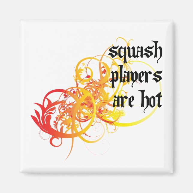 Imán Los Jugadores De Esquash Están Calientes (Frente)