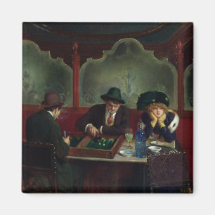 Imán Los jugadores del backgammon
