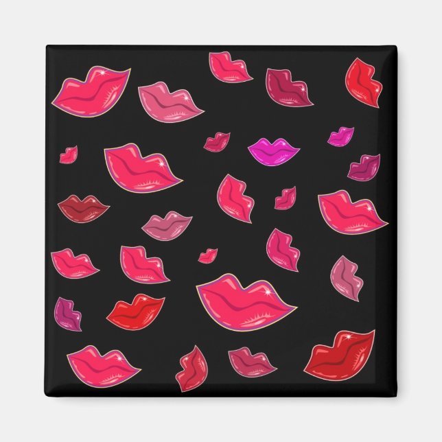 Imán Los labios coloridos (Frente)