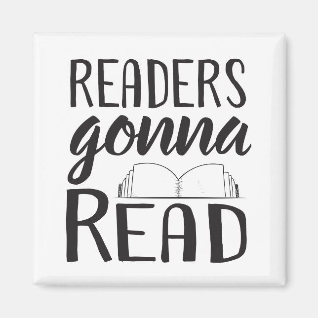Imán Los lectores van a leer (Frente)