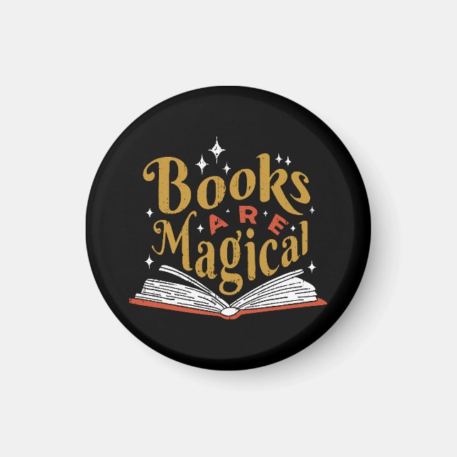 Imán Los libros antiguos son mágicos (Frente)