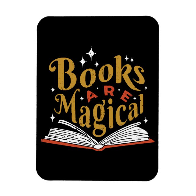 Imán Los libros antiguos son mágicos (Vertical)
