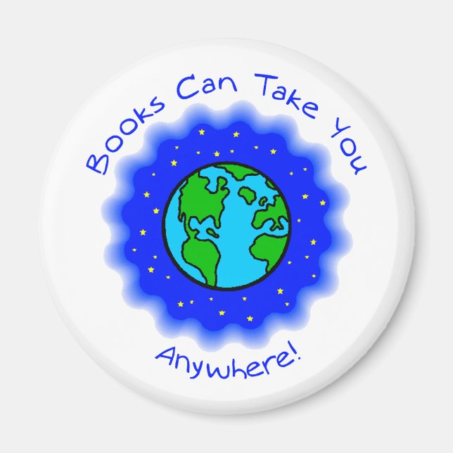 Imán Los Libros Pueden Llevarte Magnates, 2 formas, 4 t (Frente)