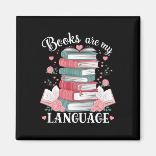 Imán Los libros son mi lenguaje de amor leyendo bibliot