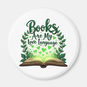 Imán Los libros son mi lenguaje de amor leyendo bibliot
