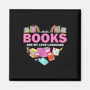 Imán Los libros son mi lenguaje de amor leyendo bibliot