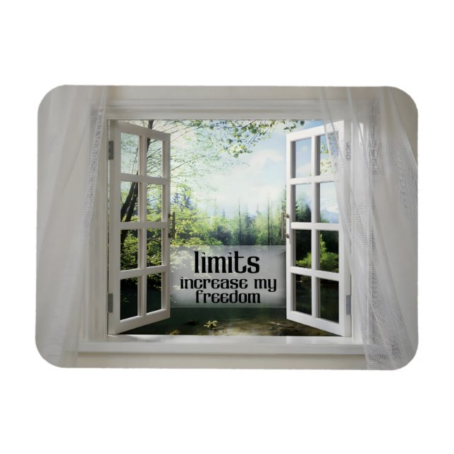 Imán Los límites aumentan mi libertad -Motivación Afirm (Horizontal)