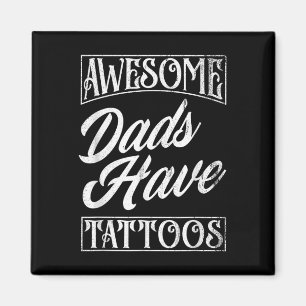 Imán Los Maravillosos Papás Tattooed Dad Funny Fathe