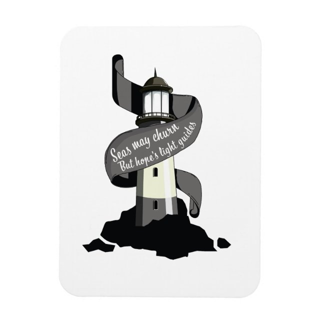 Imán Los mares pueden agitarse, pero la luz de la esper (Vertical)
