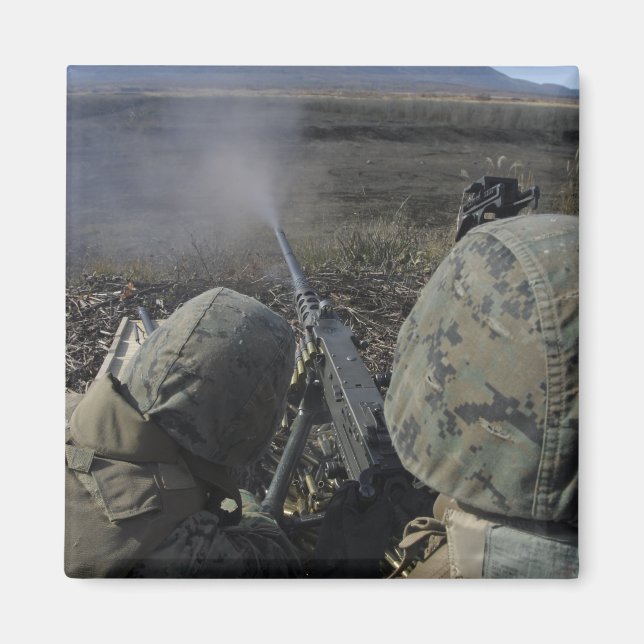 Imán Los marines disparan una ametralladora de calibre  (Frente)