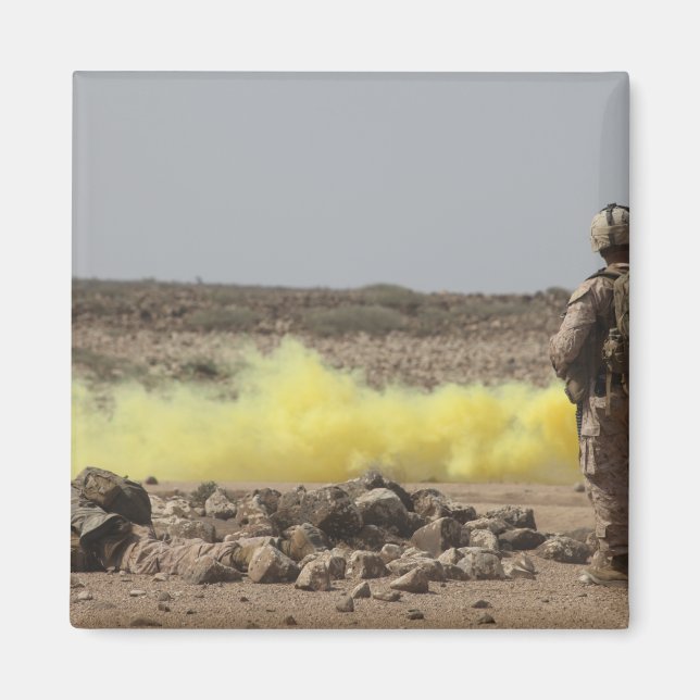 Imán Los marinos proporcionan seguridad (Frente)