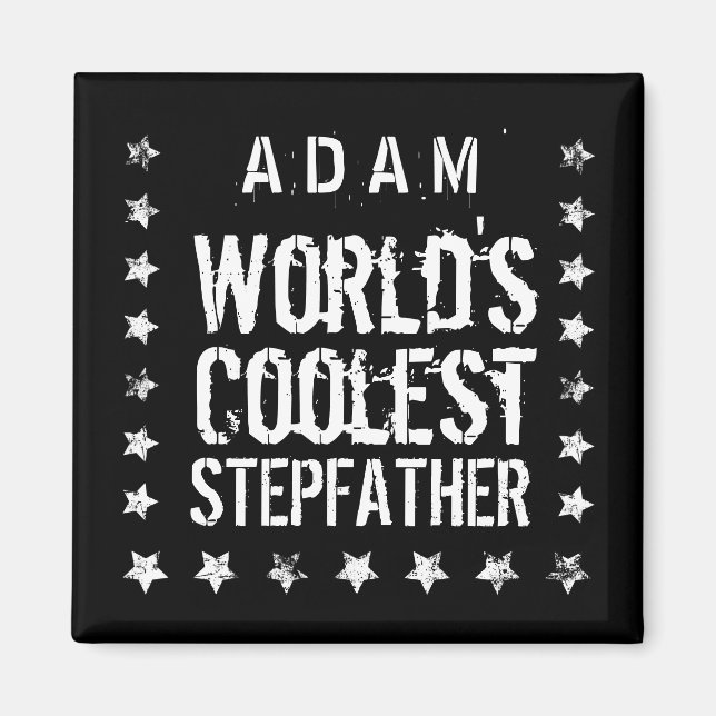 Imán Los más fríos STEPFATHER Black White Stars J01Z (Frente)