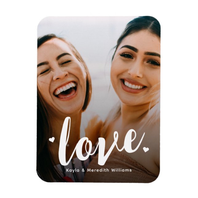 Imán Los mejores amigos adoran la foto Keepsake (Vertical)
