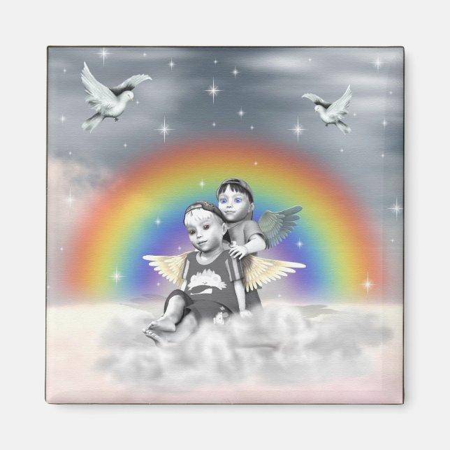 Imán Los mejores amigos del cielo (Frente)