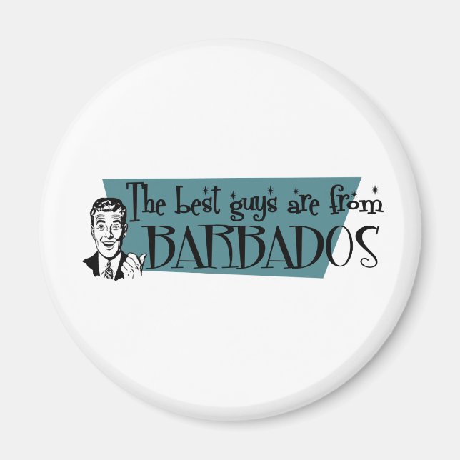 Imán Los mejores chicos son de Barbados (Frente)