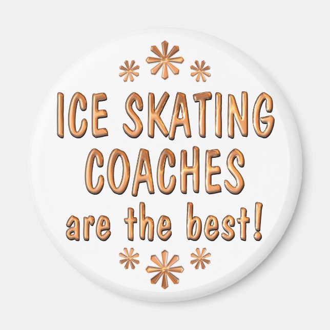 Imán Los mejores entrenadores de patinaje sobre hielo (Frente)