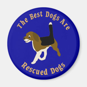 Imán Los mejores perros son beagle rescatado)