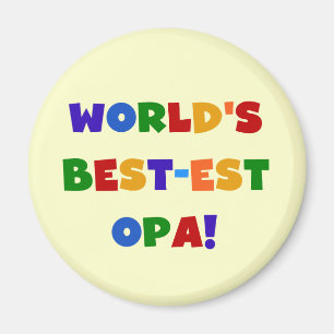 Imán Los mejores regalos de colores brillantes de Opa d