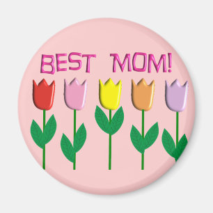 Imán Los mejores regalos del diseño de los tulipanes d