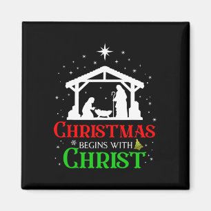 Imán Los navidades comienzan con Cristo Cristiano Relig