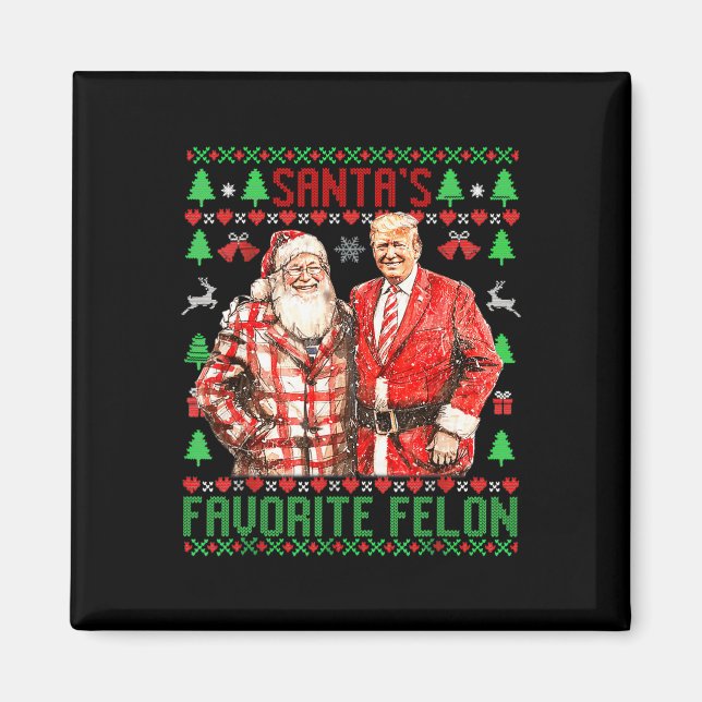 Imán Los Navidades de Santa Fama 2024 en Trump (Frente)