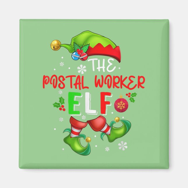 Imán Los Navidades Elf de los Trabajadores Postales, El (Frente)