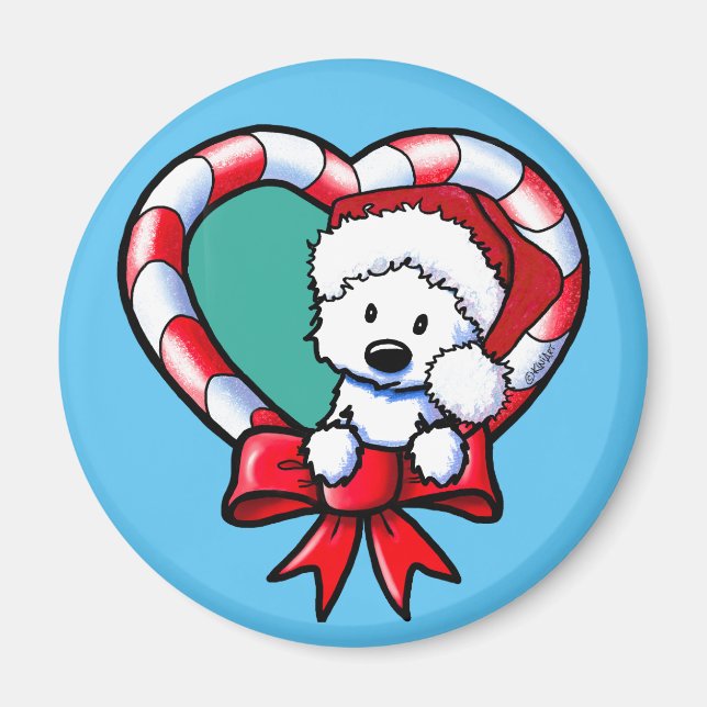 Imán Los Navidades kiniArt Westie aman (Frente)