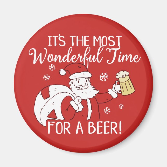 Imán Los navidades más maravillosos para una cerveza Sa (Frente)