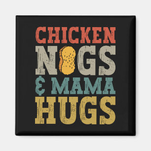 Imán Los nugs de pollo y mamá abrazan a los niños nugge