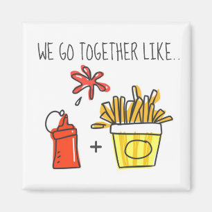 Imán Los objetivos de relación de Ketchup y Fries son d