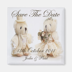 Imán Los osos de peluche de la novia y del novio -