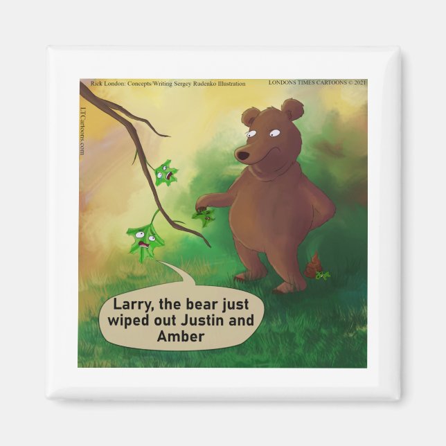 Imán Los Osos Van En Los Bosques Funny Rick London (Frente)