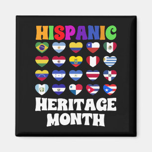 Imán Los países latinos marcan el corazón, feliz celebr