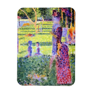 Imán Los pares de Jorte Seurat, Pointillism del vintage