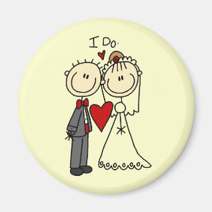 Imán Los pares de la boda hago las camisetas y los