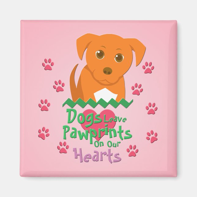 Imán Los perros dejan huellas (Frente)