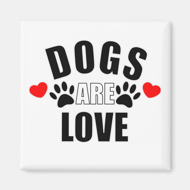 Imán Los perros son amor (Frente)