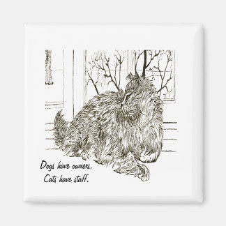 Imán Los perros tienen dueños, los gatos tienen persona