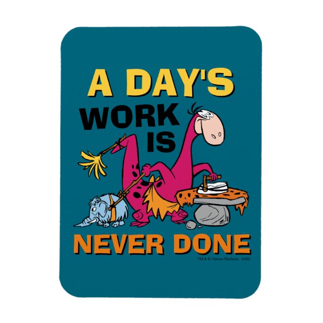 Imán Los Picapiedra | Casa de limpieza Dino (Vertical)