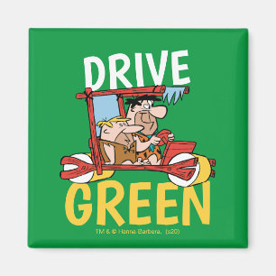 Imán Los Picapiedra   Fred y Barney - Drive Green