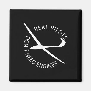 Imán Los pilotos reales no necesitan motores brillante