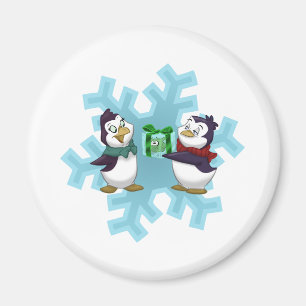 Imán Los pingüinos "refrescan Yule "