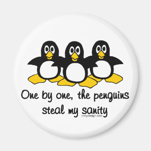 Imán Los pingüinos roban mi cordura