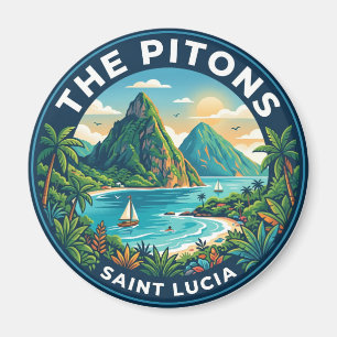 Imán Los Pitons Santa Lucía