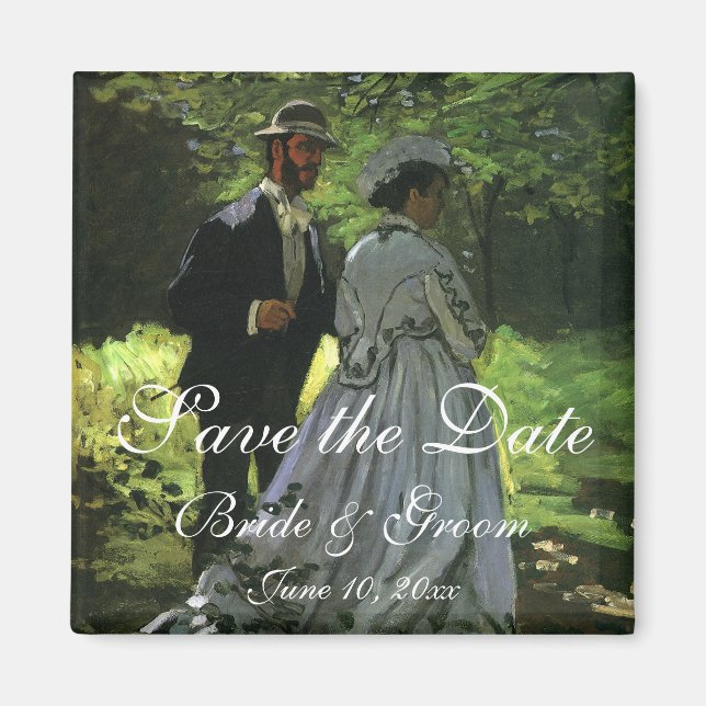 Imán Los Promenaders (Los apasionados) de Monet Boda (Frente)