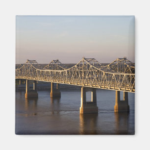 Imán Los puentes Natchez-Vidalia que atraviesan el