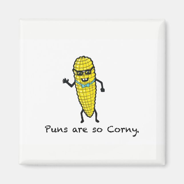 Imán Los puns son corny (Frente)