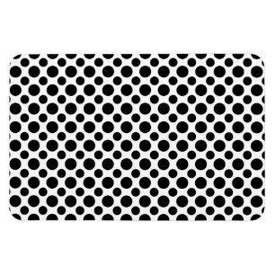 Imán Los puntos de Polka Blanco Negro grandes y pequeño
