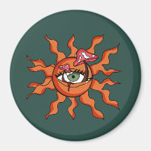 Los rayas de champiñones que dan el sol