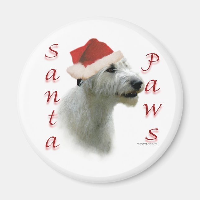 Imán Los Santa Paws del Wolfhound Irlandés (Frente)